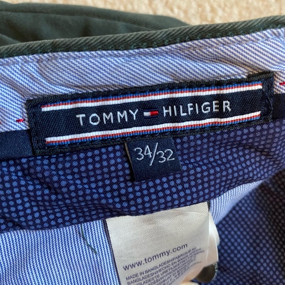 Tommy Hilfiger Mens Green Chino Size 34 - Picture 3 of 4